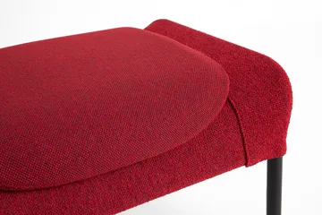 Reposapiés O2 Ottoman - Soft red-negro lacado acero - HAY