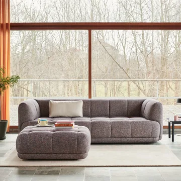 Reposapiés Quilton - tela Atlas 631 azul grisáceo - HAY