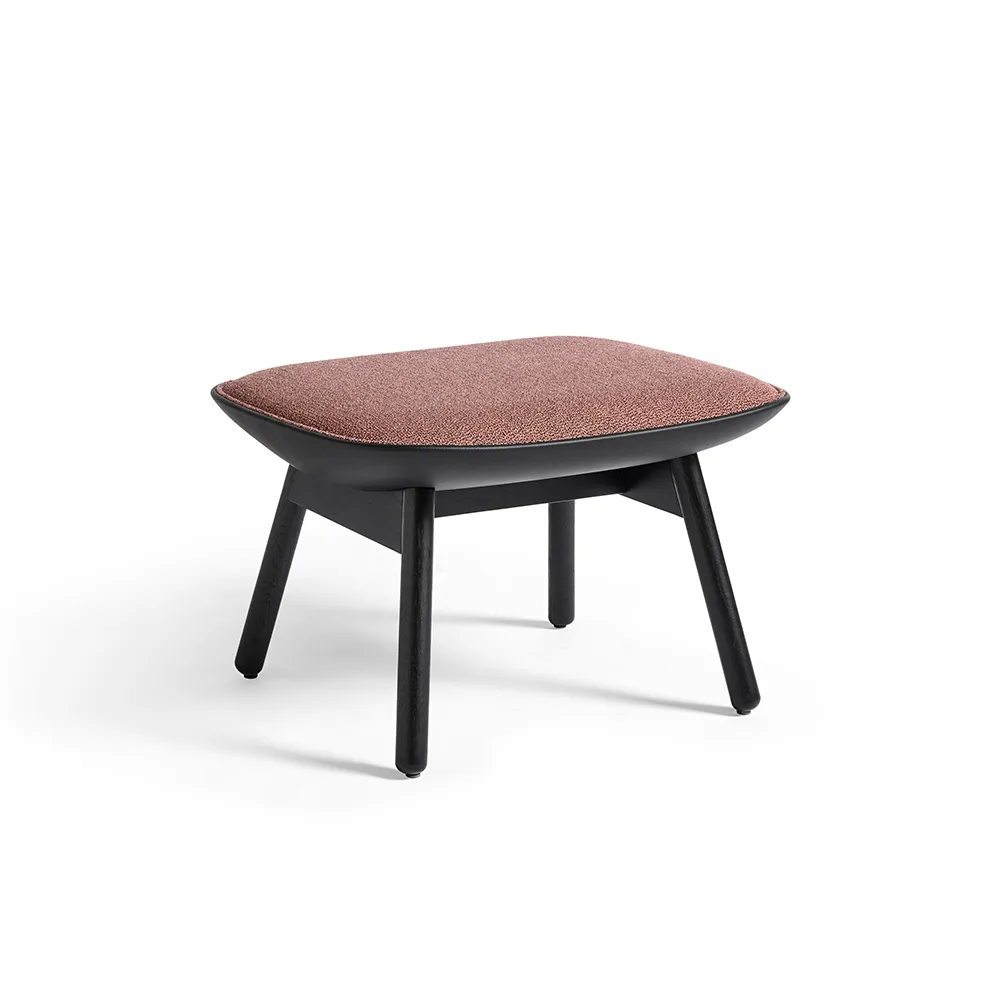 Reposapiés Uchiwa, 12 clementine-roble negro-cuero negro HAY