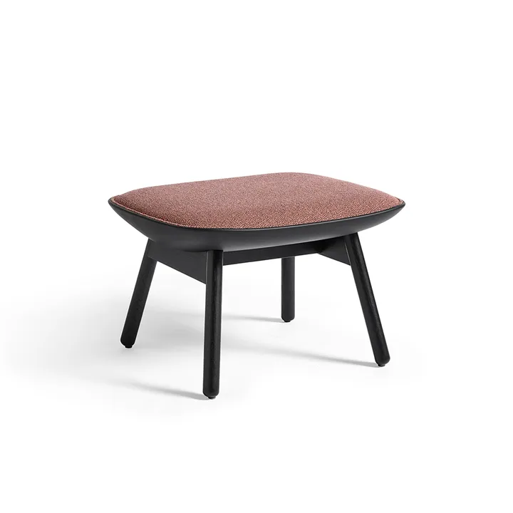 Reposapiés Uchiwa - 12 clementine-roble negro-cuero negro - HAY