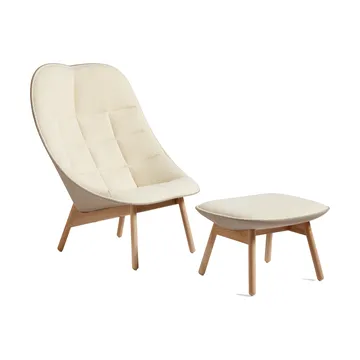 Reposapiés Uchiwa - Cream A5-roble-canvas 244 - HAY