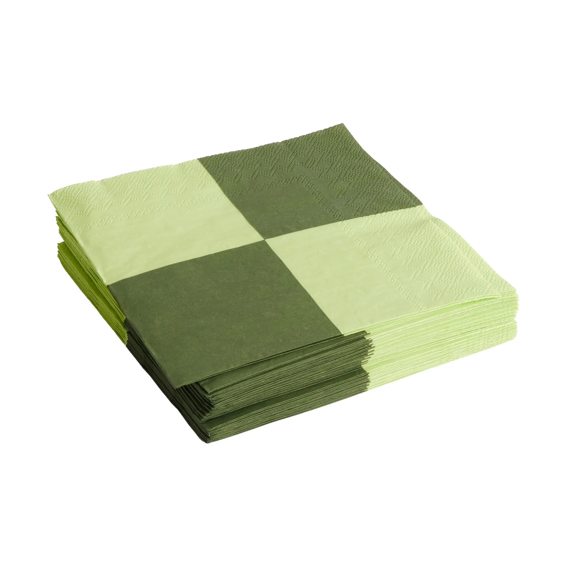 Servilleta Pattern Dinner Check 40x40 cm, set de 20, Light green-dusty green L HAY