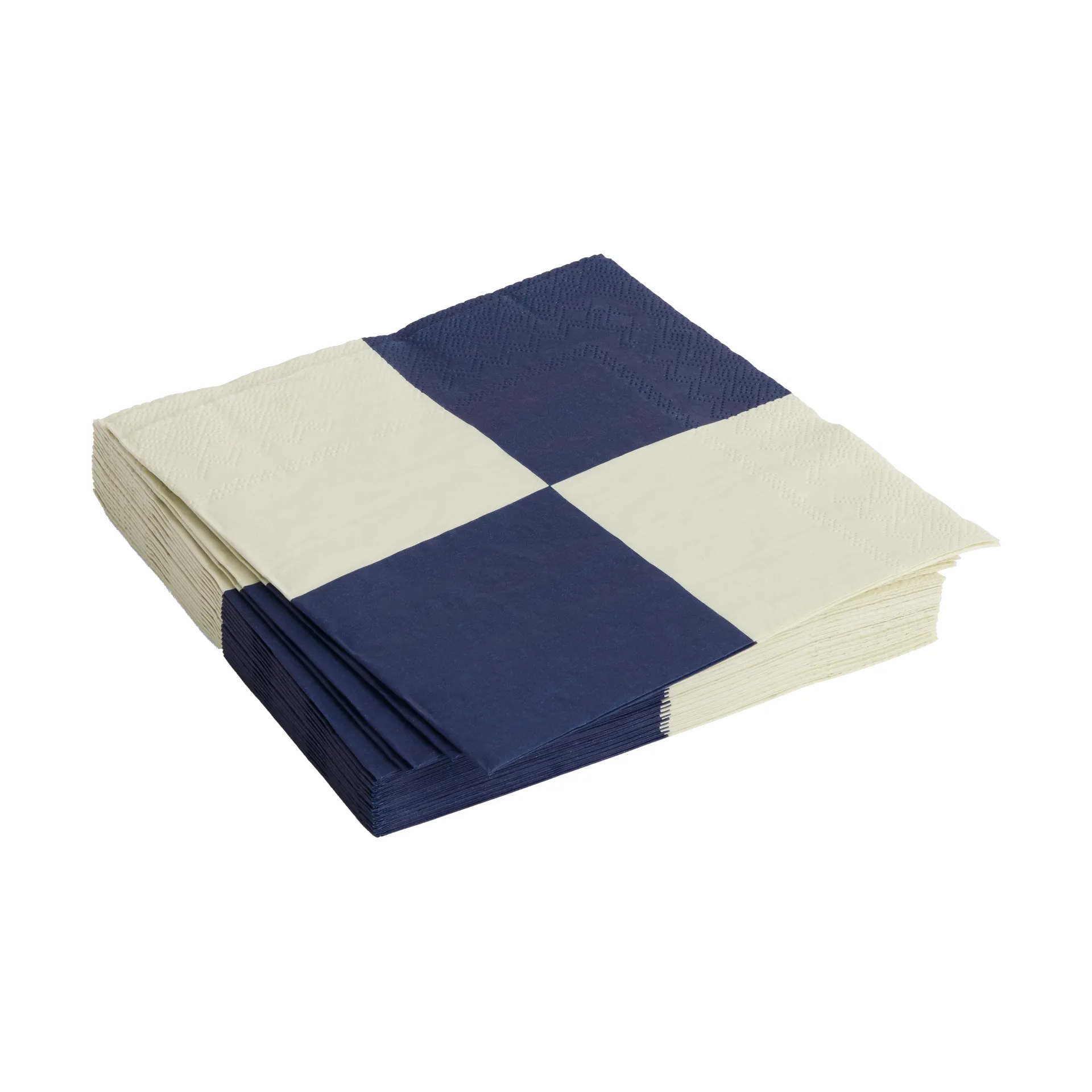 Servilleta Pattern Lunch Check 33x33 cm, set de 20, Off white-dark blue L HAY