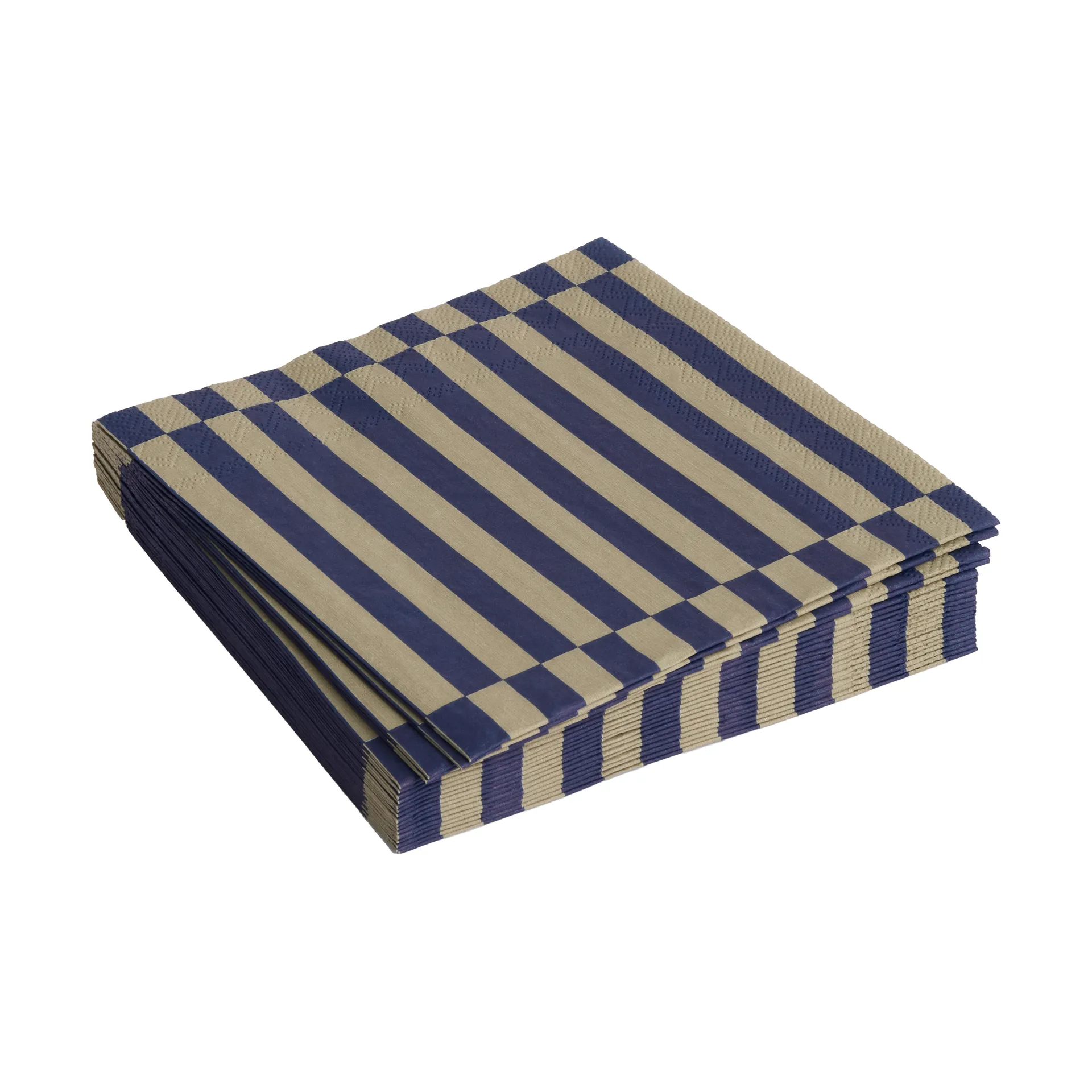 Servilleta Pattern Lunch Stripe 33x33 cm, set de 20, Dark blue-dark sand pillar HAY