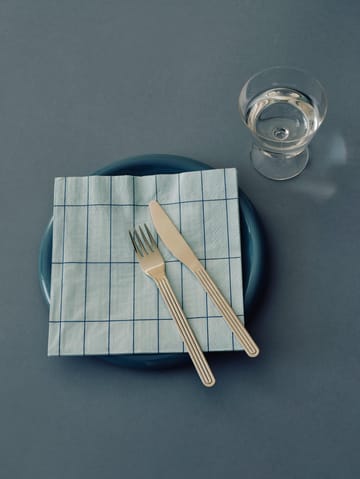 Servilletas Pattern Lunch 33x33 cm, 20-pack - Light blue-blue grid - HAY