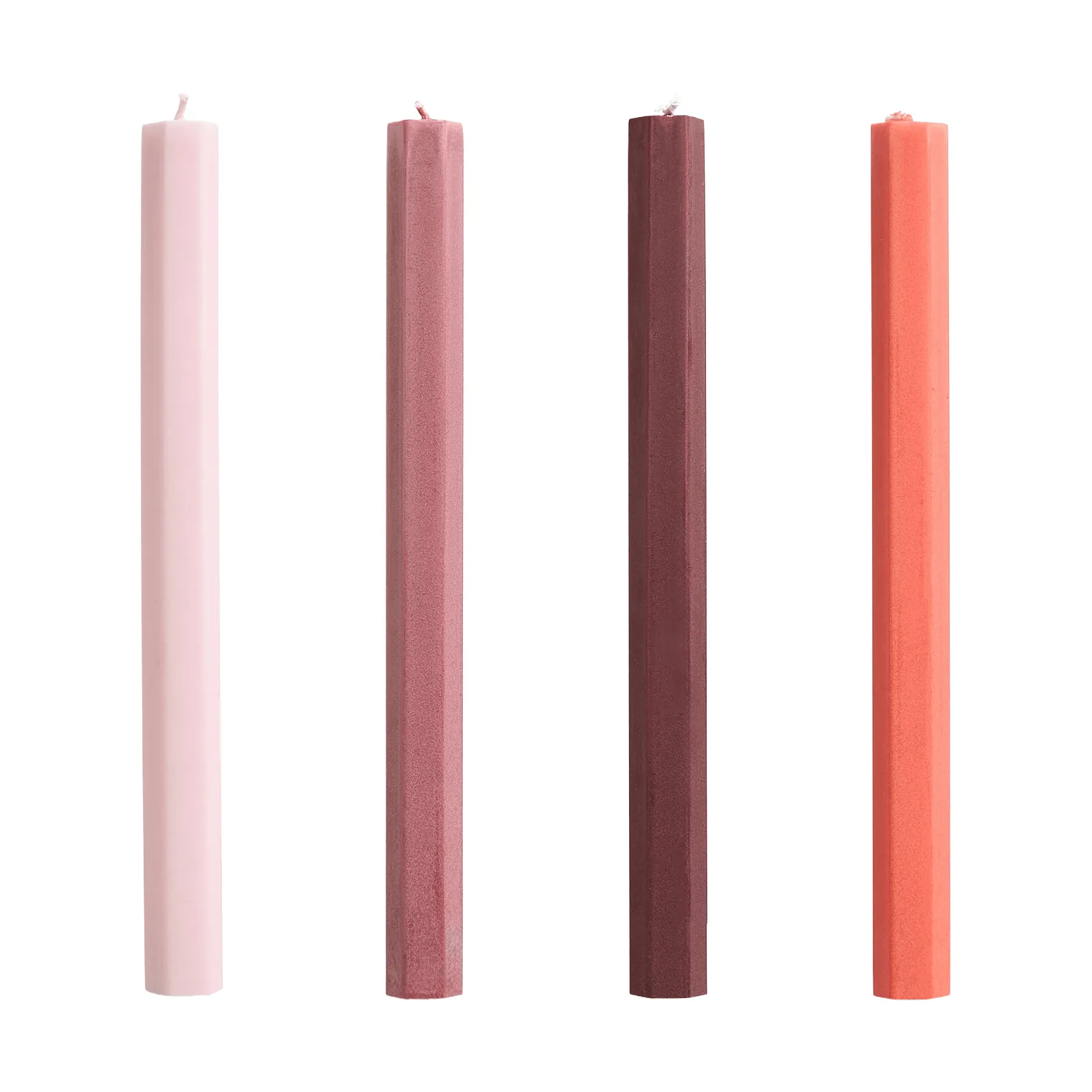 Set de velas Hexagon Candle mix, 4-pack, Berry HAY
