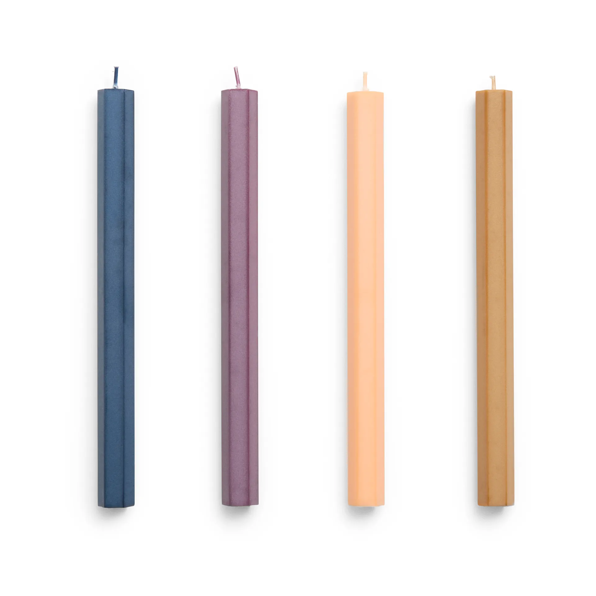 Set de velas Hexagon Candle mix, 4-pack, Dark HAY