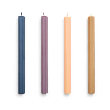 Set de velas Hexagon Candle mix, 4-pack - Dark - HAY