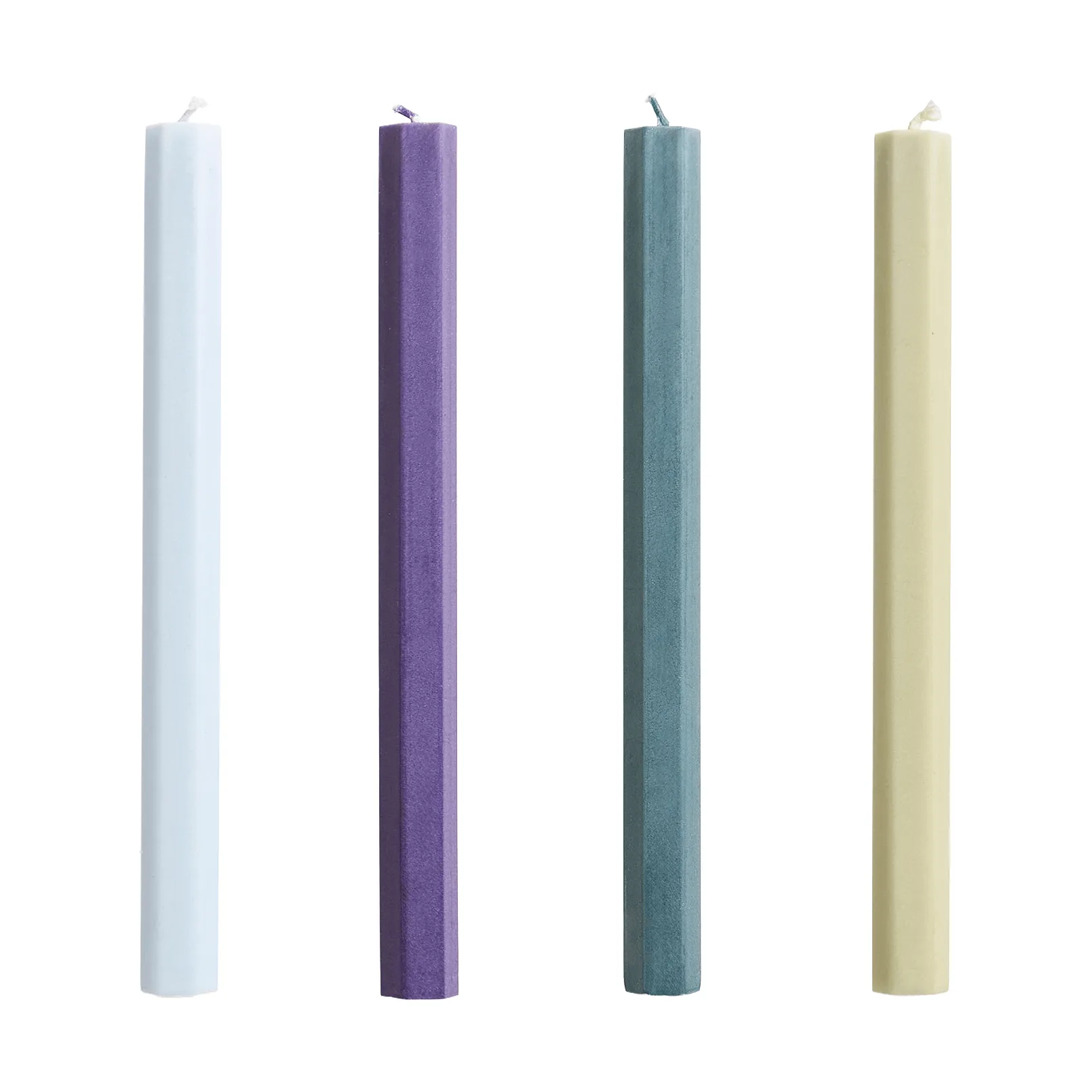 Set de velas Hexagon Candle mix, 4-pack, Meadow HAY