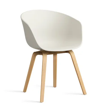 Silla About a Chair 22, 2.0  - Crema melange-estructura de roble lacado - HAY