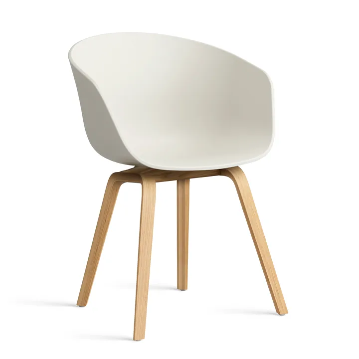 Silla About a Chair 22, 2.0  - Crema melange-estructura de roble lacado - HAY
