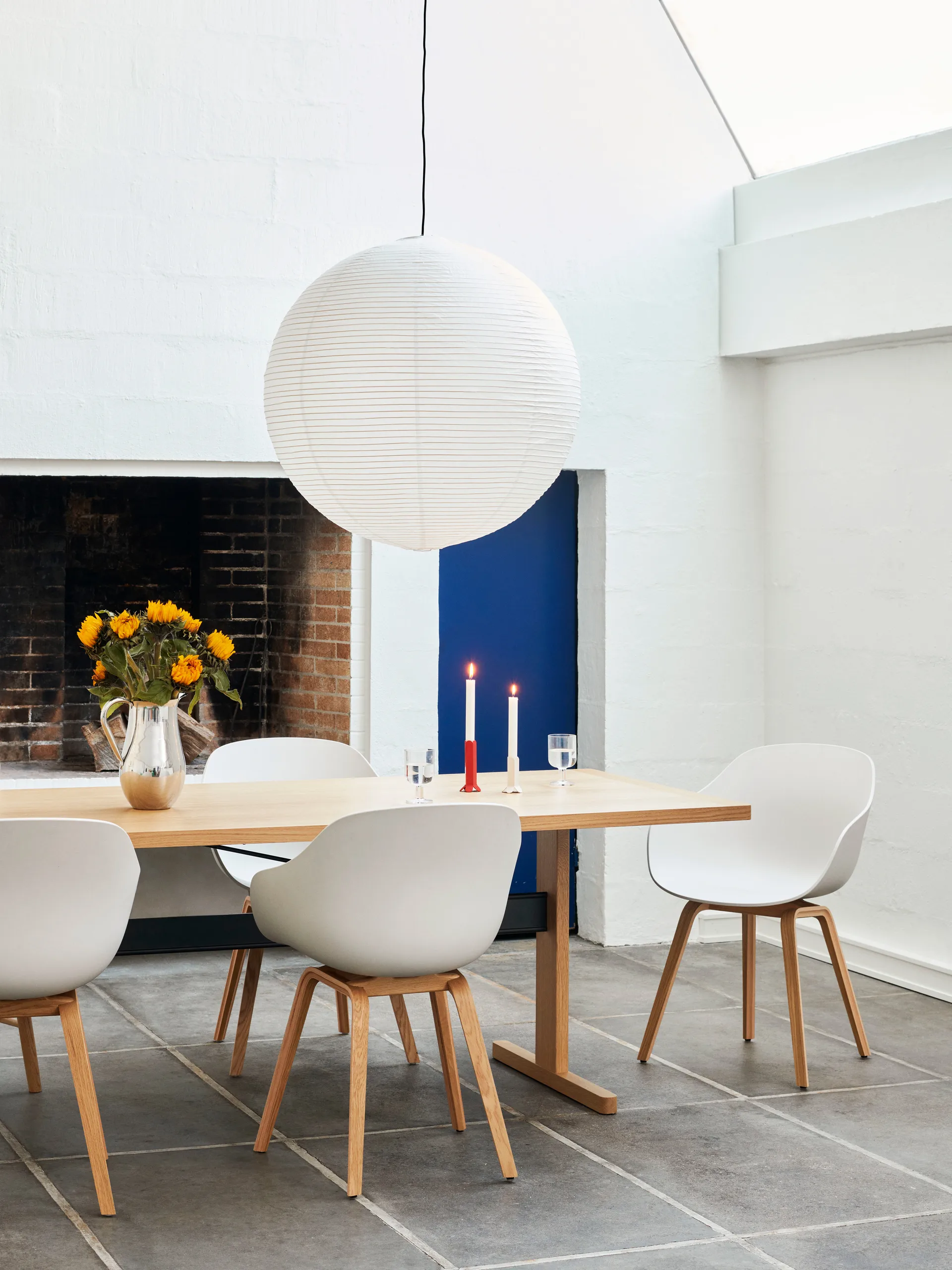 Silla About a Chair 22, 2.0 , Crema melange-estructura de roble lacado HAY