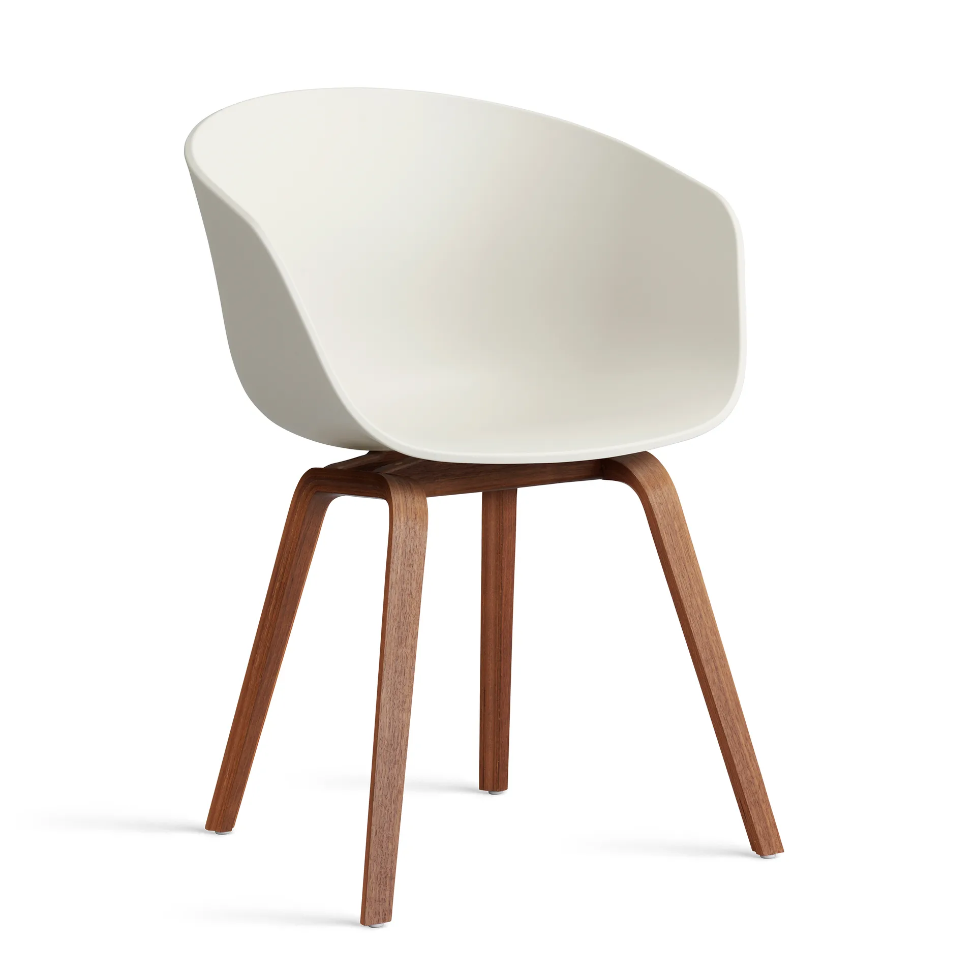 Silla About a Chair 22, 2.0 , Crema melange—estructura de nogal lacada HAY