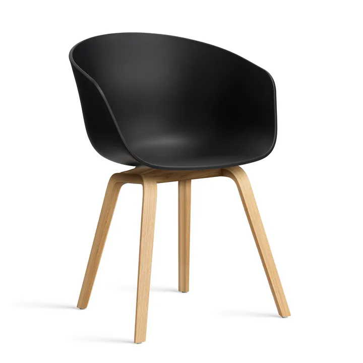 Silla About a Chair 22, 2.0  - Negro-estructura de roble lacado - HAY