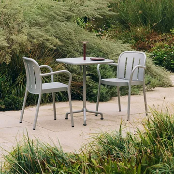 Silla con brazos Deville - Gris plata - HAY