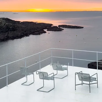 Silla con brazos Palissade Cantilever Dining  - Acero galvanizado en caliente - HAY