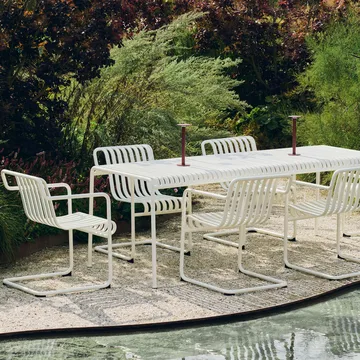 Silla con brazos Palissade Cantilever Dining  - Blanco crema - HAY