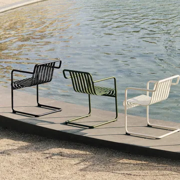 Silla con brazos Palissade Cantilever Dining  - Oliva - HAY