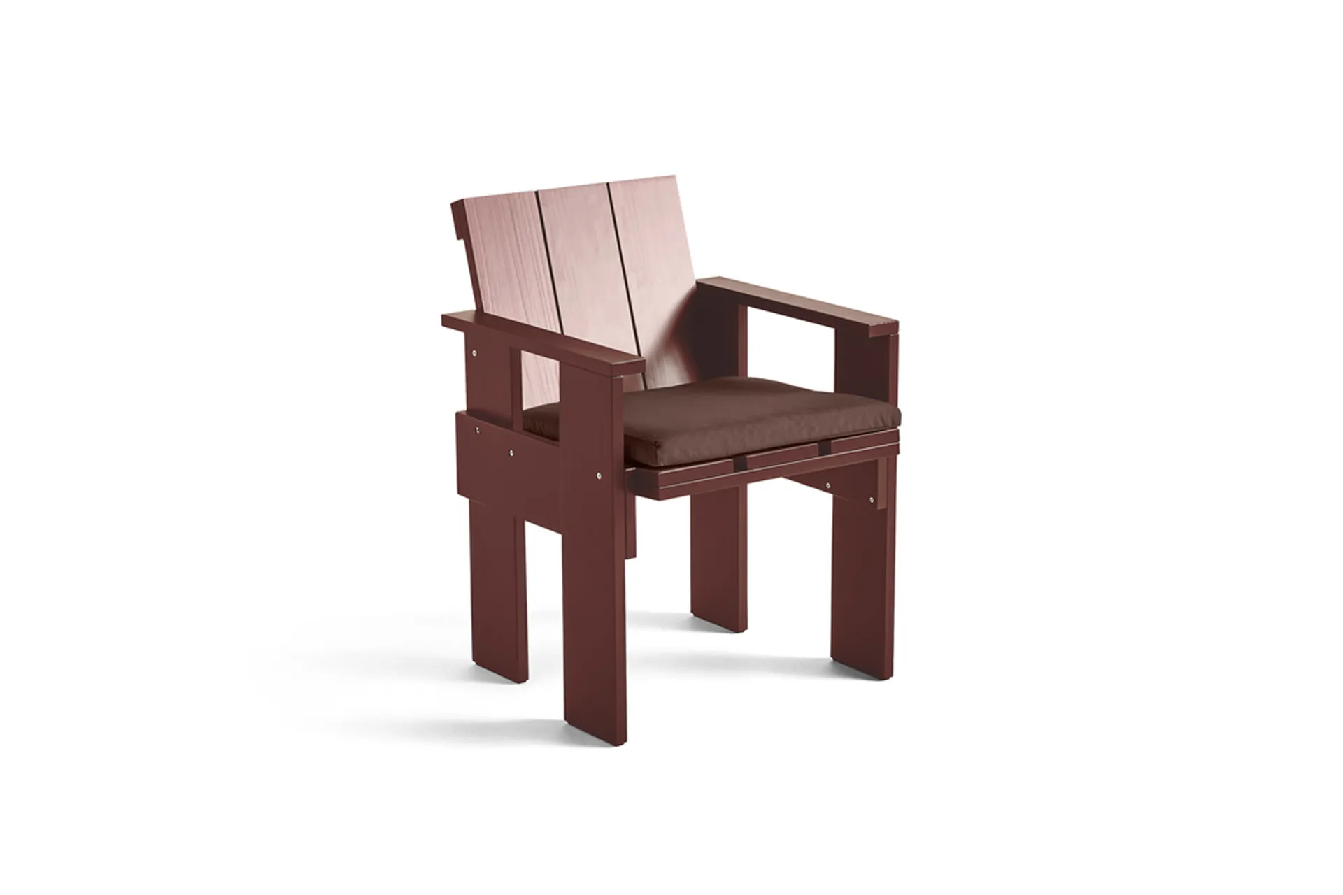 Silla con reposabrazos Crate Dining Chair, Iron red HAY