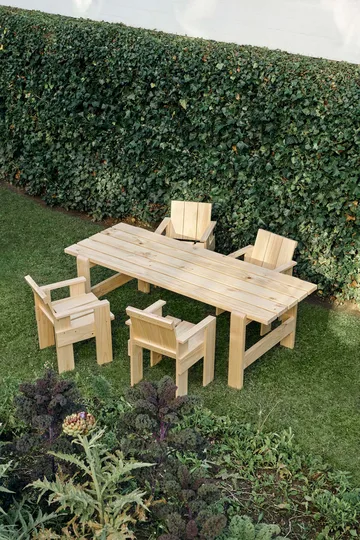 Silla con reposabrazos Crate Dining Chair - Water-based lacquered pinewood - HAY