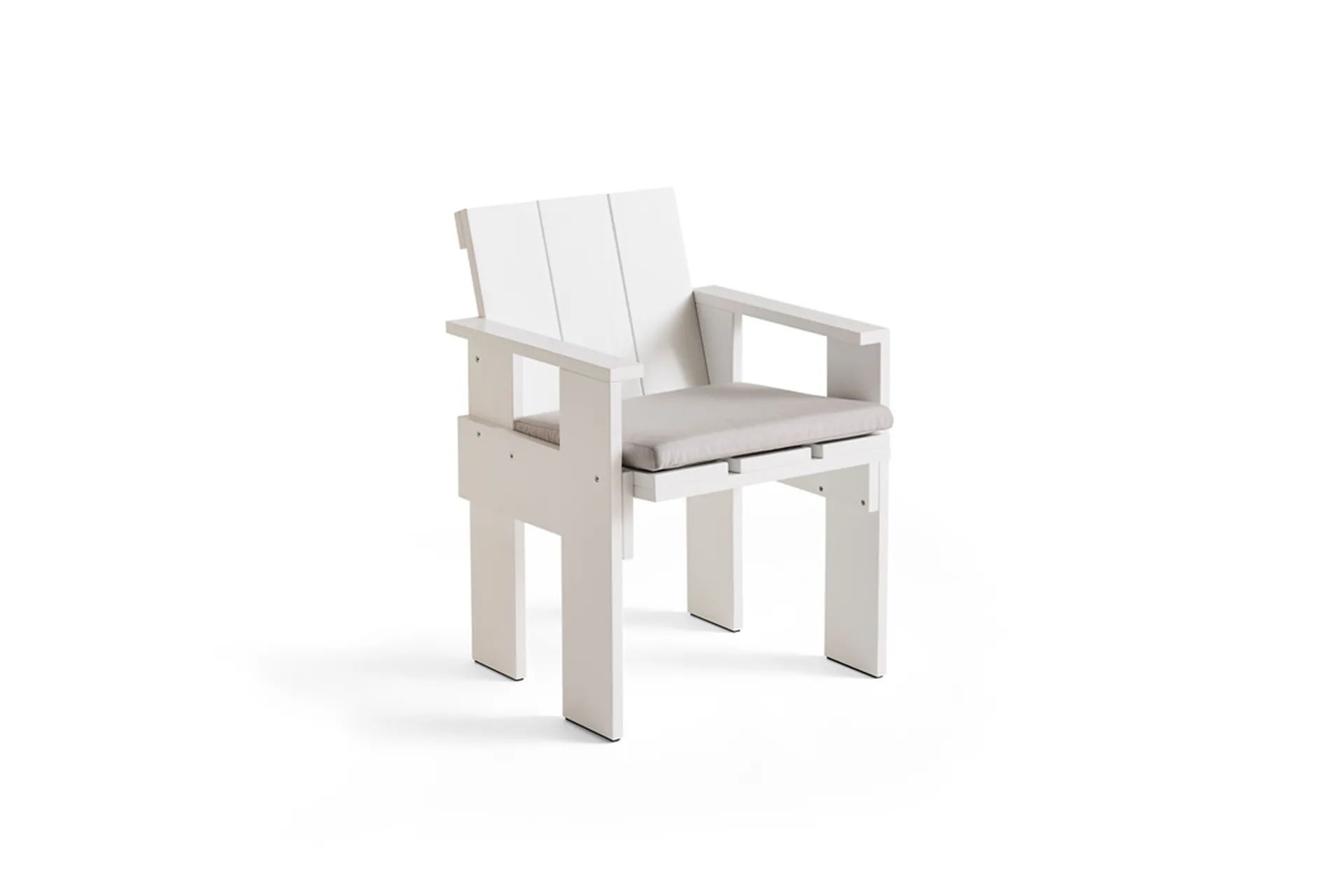 Silla con reposabrazos Crate Dining Chair, White HAY