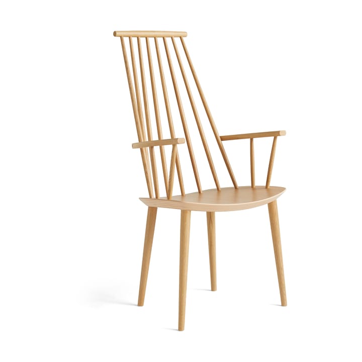Silla con reposabrazos J110 - Roble lacado - HAY