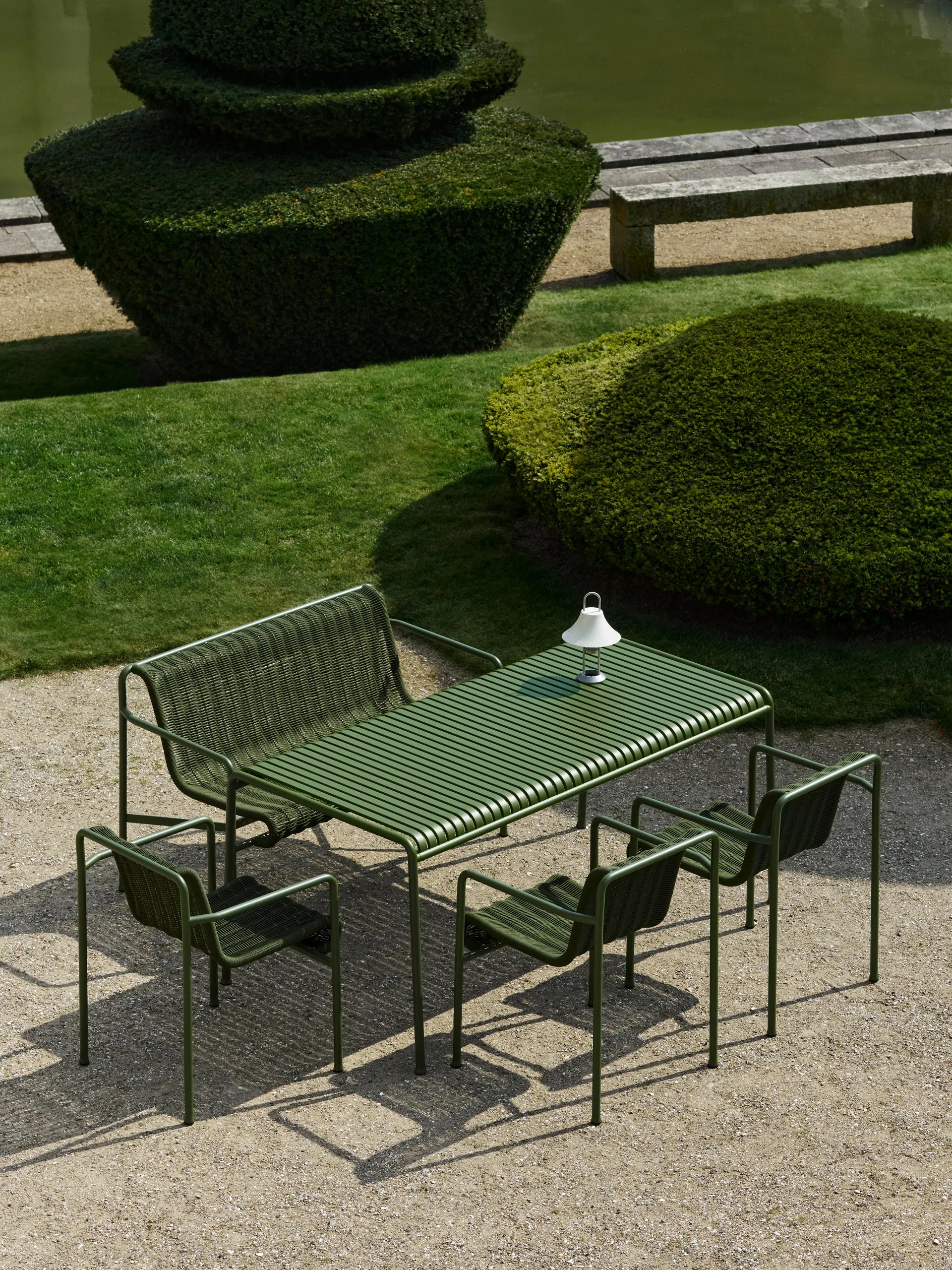 Silla con reposabrazos Palissade Cord Dining, Olive HAY