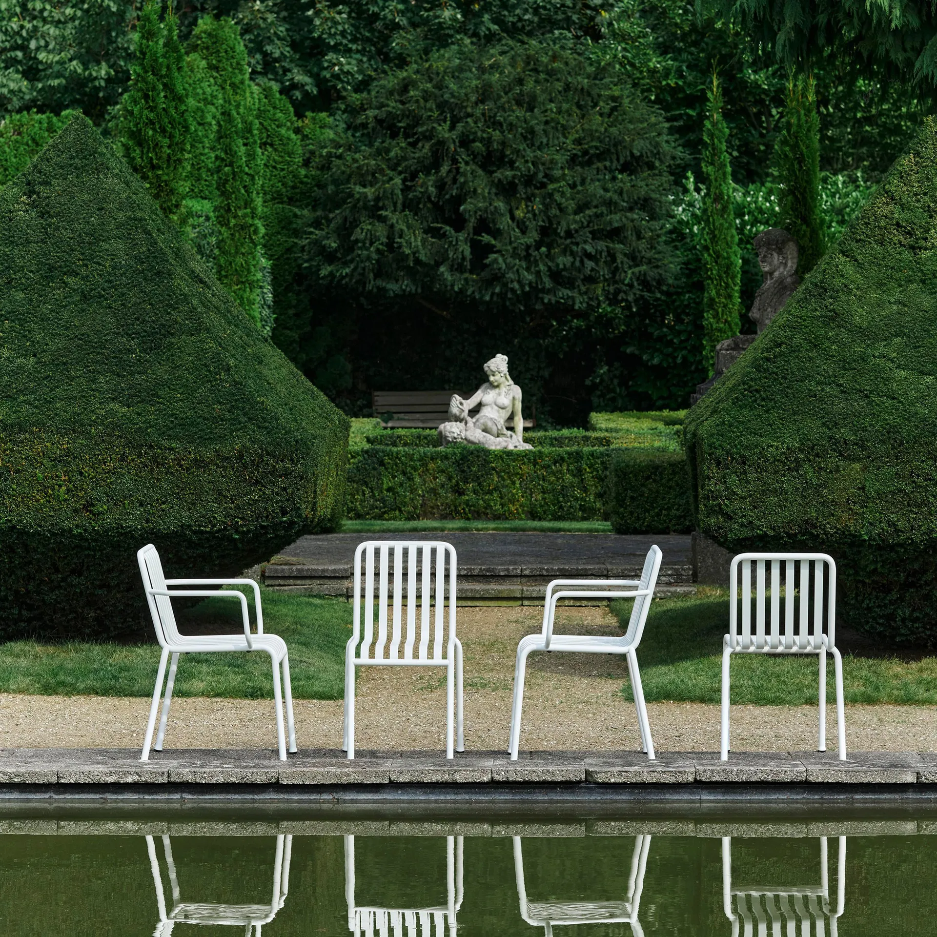 Silla con reposabrazos Palissade, Cream white HAY