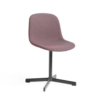 Silla de oficina Neu 10 Upholstery - Red-base giratoria en soft black - HAY
