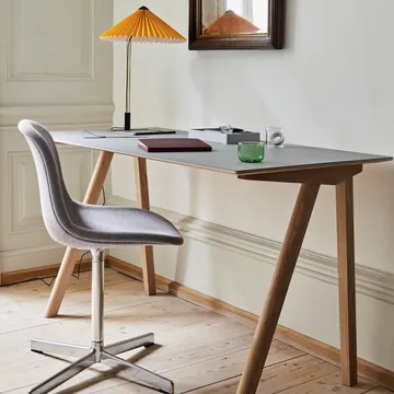 Silla de oficina Neu 10 Upholstery - remix 163 grey, base giratoria de aluminio - HAY