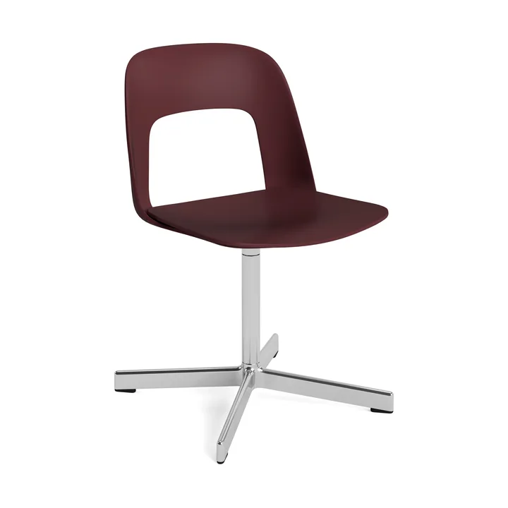 Silla Layout Chair 131 - Bordeaux-aluminio pulido - HAY