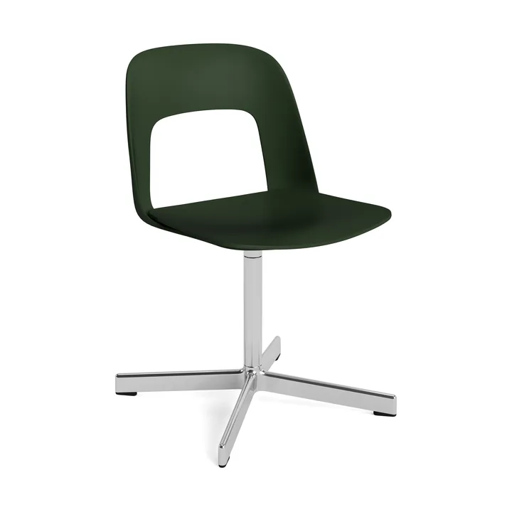 Silla Layout Chair 131 - Bottle green-aluminio pulido - HAY