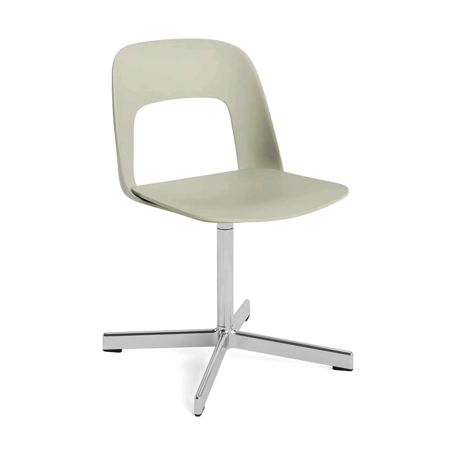 Silla Layout Chair 131, Pastel green-aluminio pulido HAY