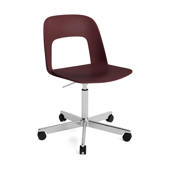 Silla Layout Chair 141 - Bordeaux-aluminio pulido - HAY