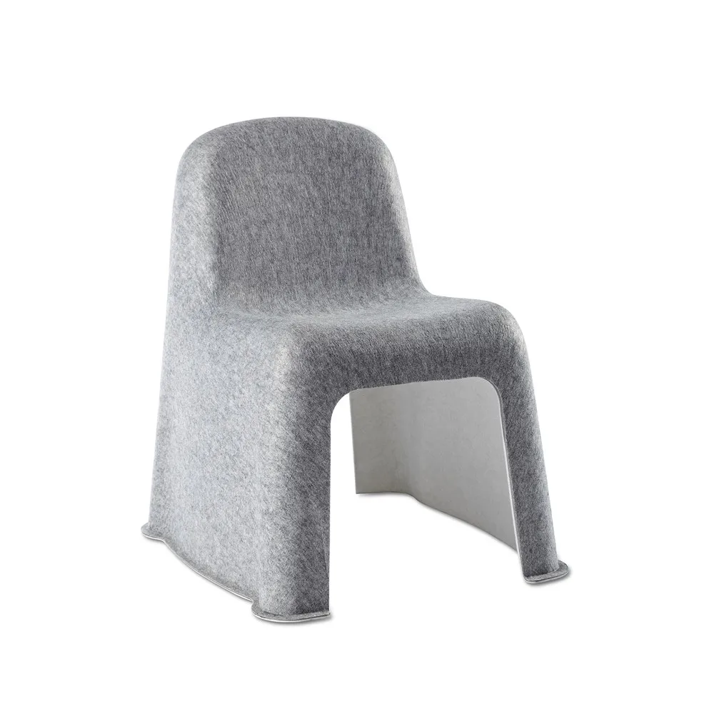 Silla Nobody, gris claro, interior offwhite HAY
