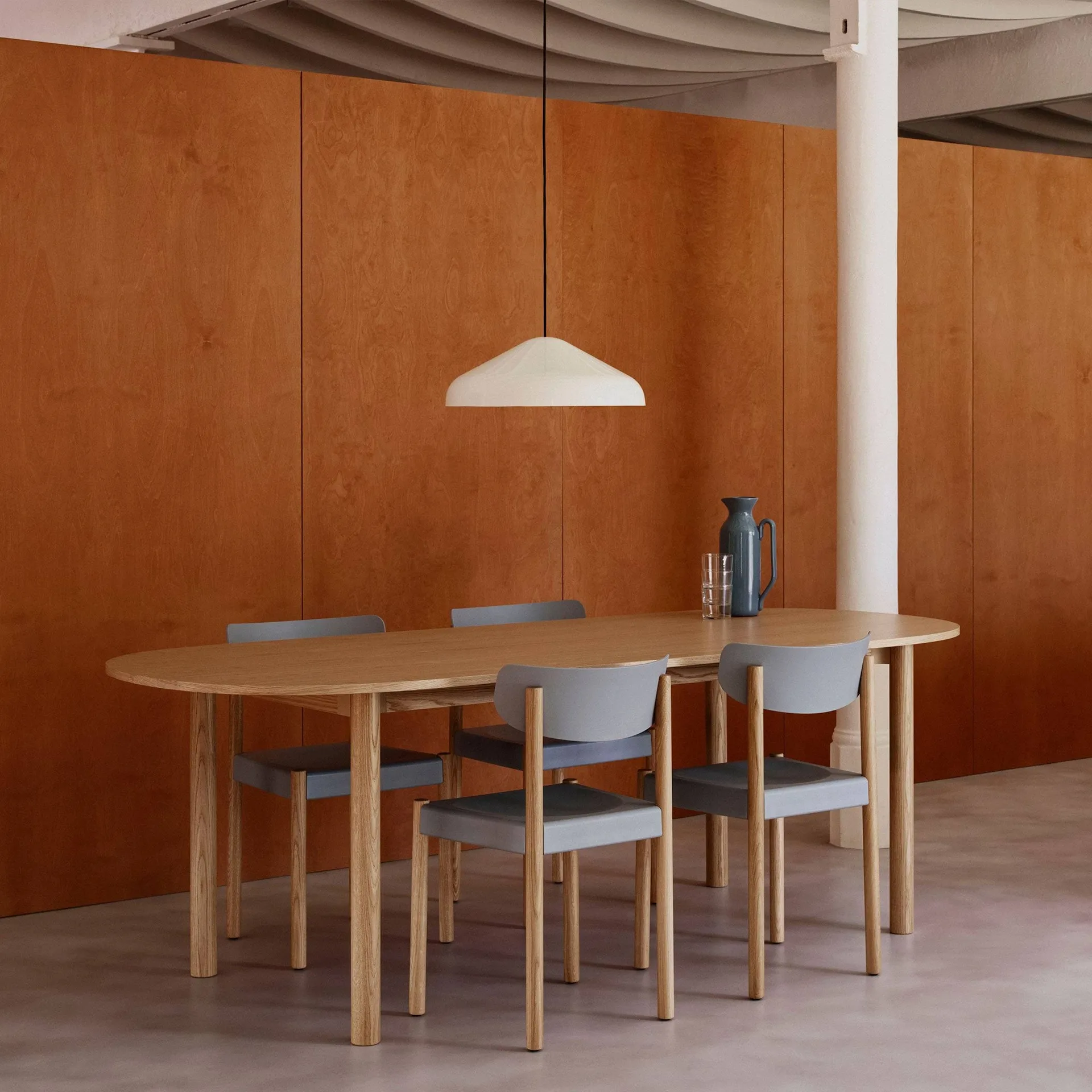 Silla Pack Chair 10, Roble aceitado-ash blue HAY