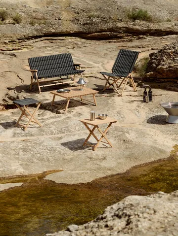 Silla plegable Outdoor Market - Black-beige - HAY