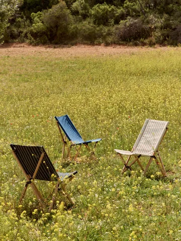 Silla plegable Outdoor Market - Blue-beige - HAY