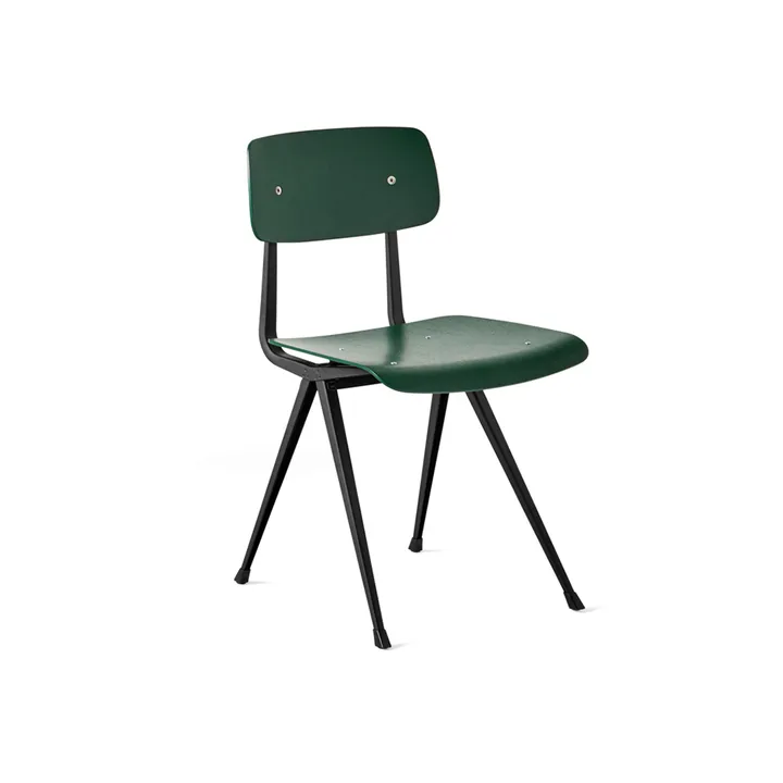 Silla Result - forest green, soporte de acero negro - HAY
