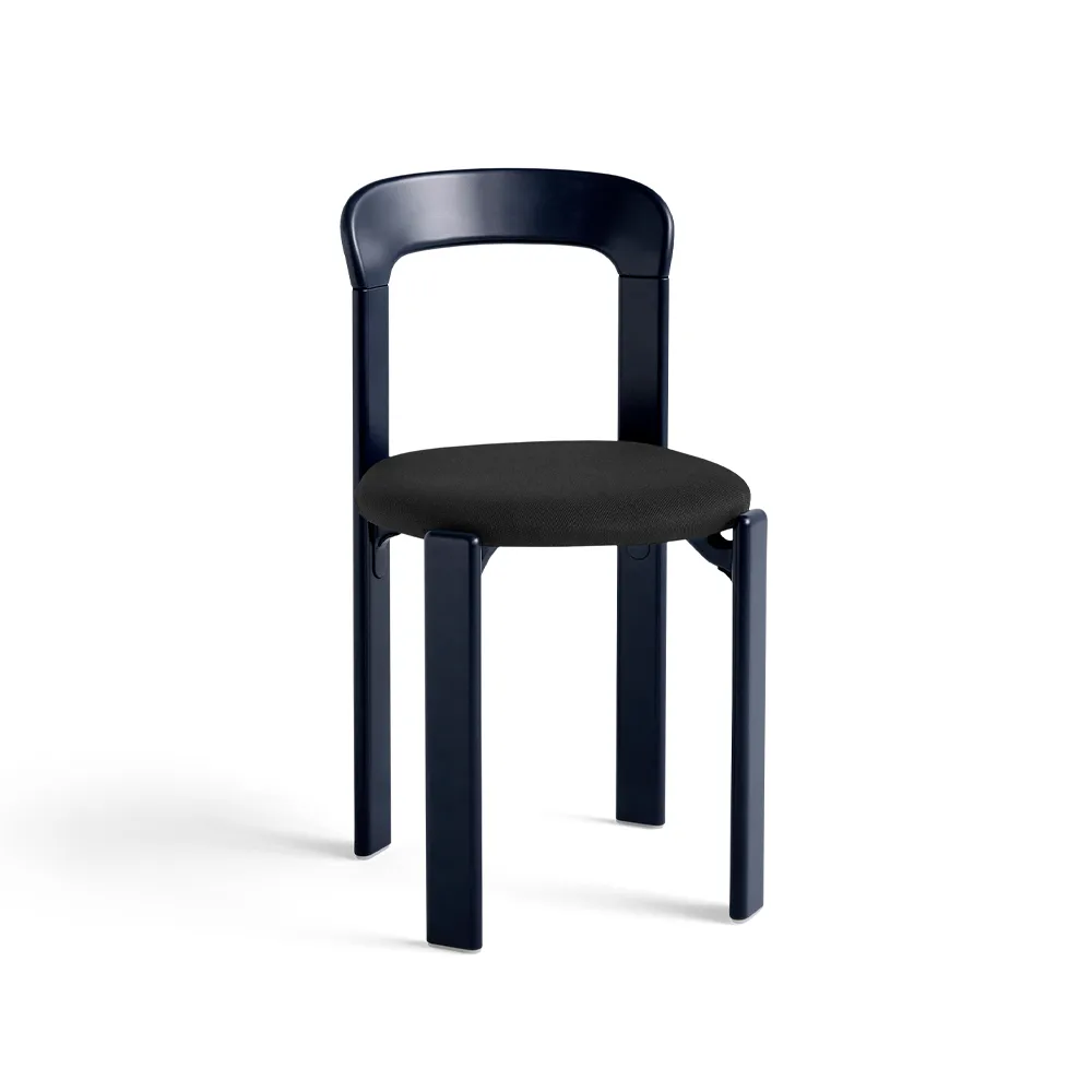 Silla Rey tapizada, Steelcut Trio 190 deep blue HAY