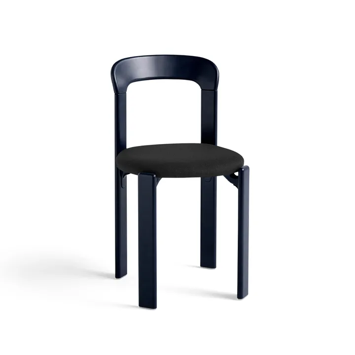 Silla Rey tapizada - Steelcut Trio 190 deep blue - HAY