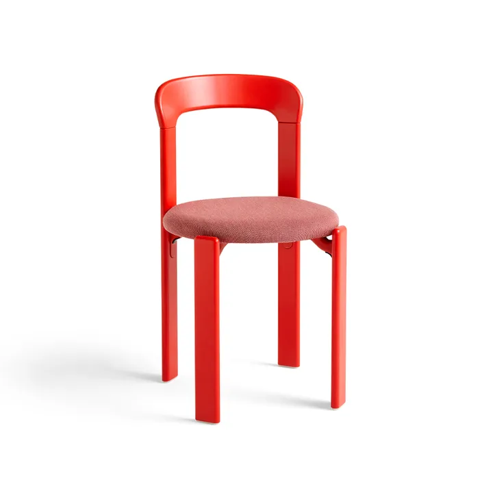 Silla Rey tapizada - Steelcut trio 636 scarlet red - HAY