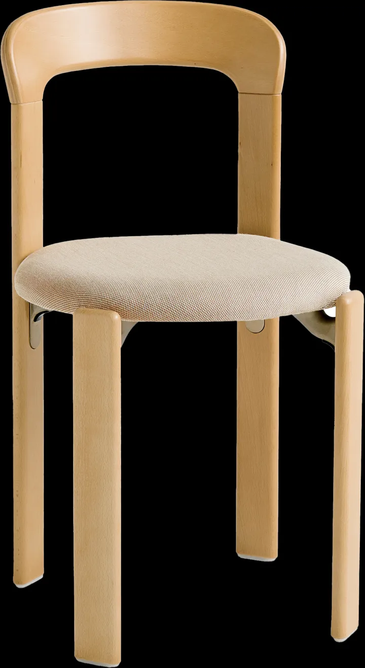 Silla Rey tapizada - tejido Steelcut Trio 213 golden - HAY