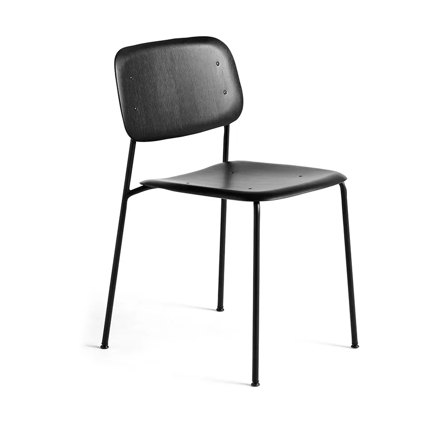 Silla Soft Edge 40, Black oak-estructura de acero negra HAY