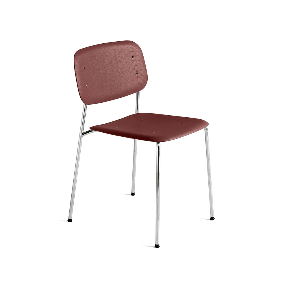 Silla Soft Edge 40, rojo fall, estructura cromada HAY