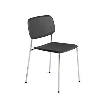 Silla Soft Edge 40 - soft black, estructura de cromo - HAY