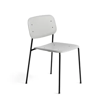 Silla Soft Edge 40 - soft grey, estructura de acero negra - HAY