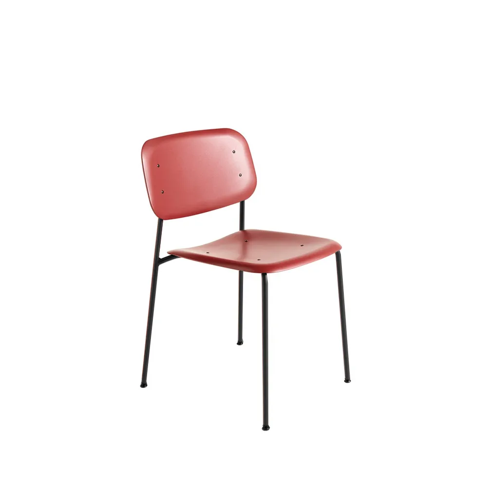 Silla Soft Edge 45, fall red, estructura de acero negra HAY