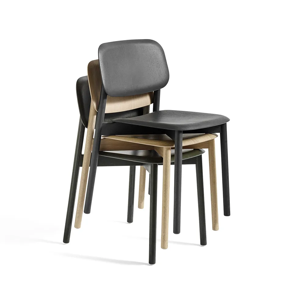 Silla Soft Edge 60, Dusty green-bastidor de roble HAY