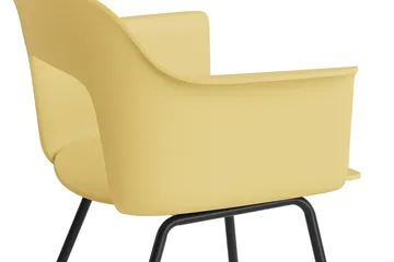 Sillón Layout Armchair 211 con reposabrazos - Biscotti-acero lacado negro - HAY
